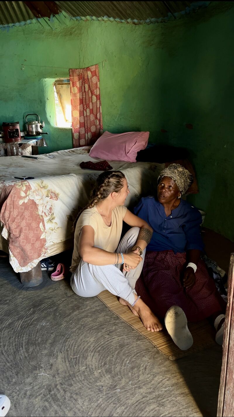 A plastic bag stuffed with dirt and little holes in it. As a period pad?